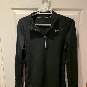 Nike long sleeve zip-up quarter zip workout top